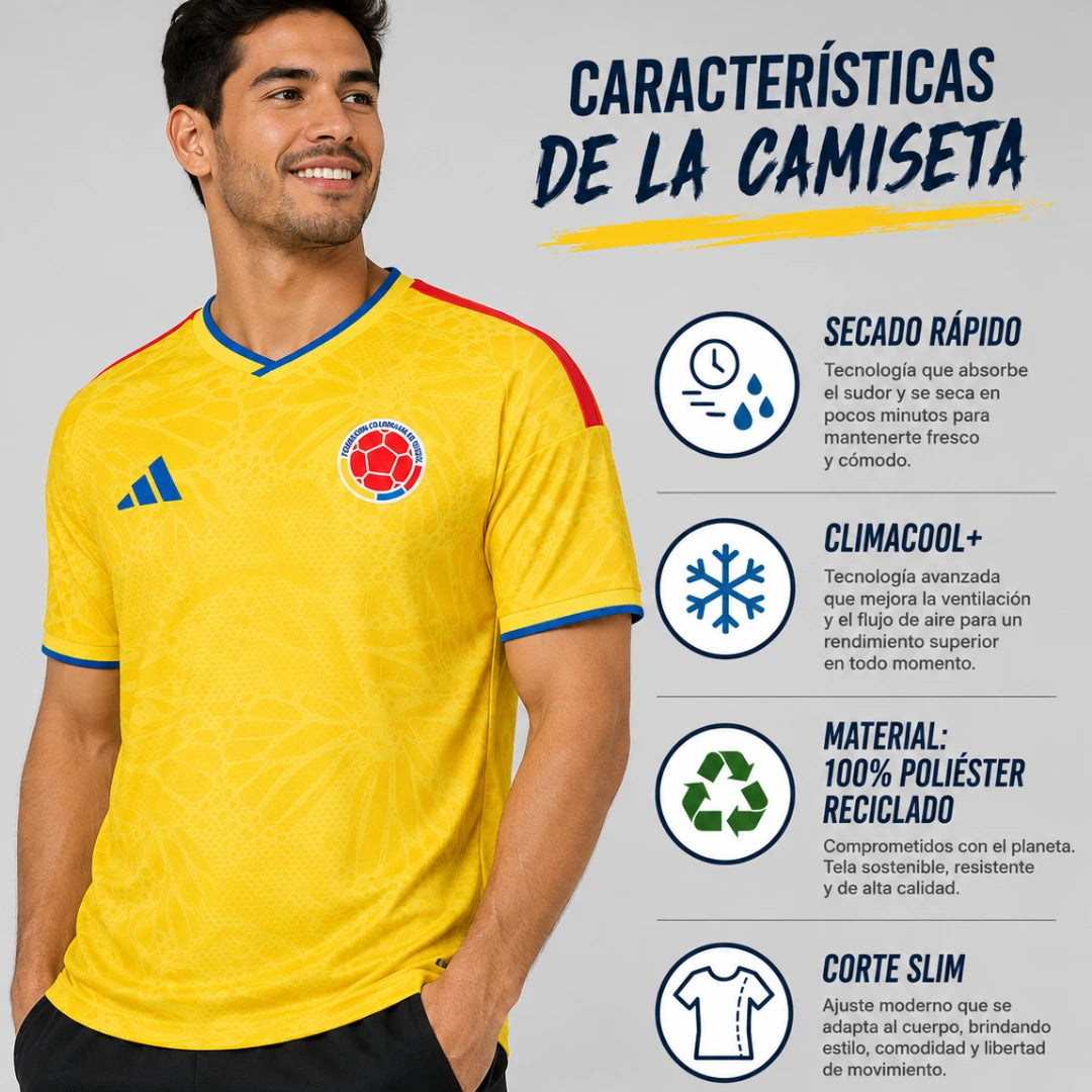 Kit Camiseta Oficial Selección Colombia 2026 + Regalos